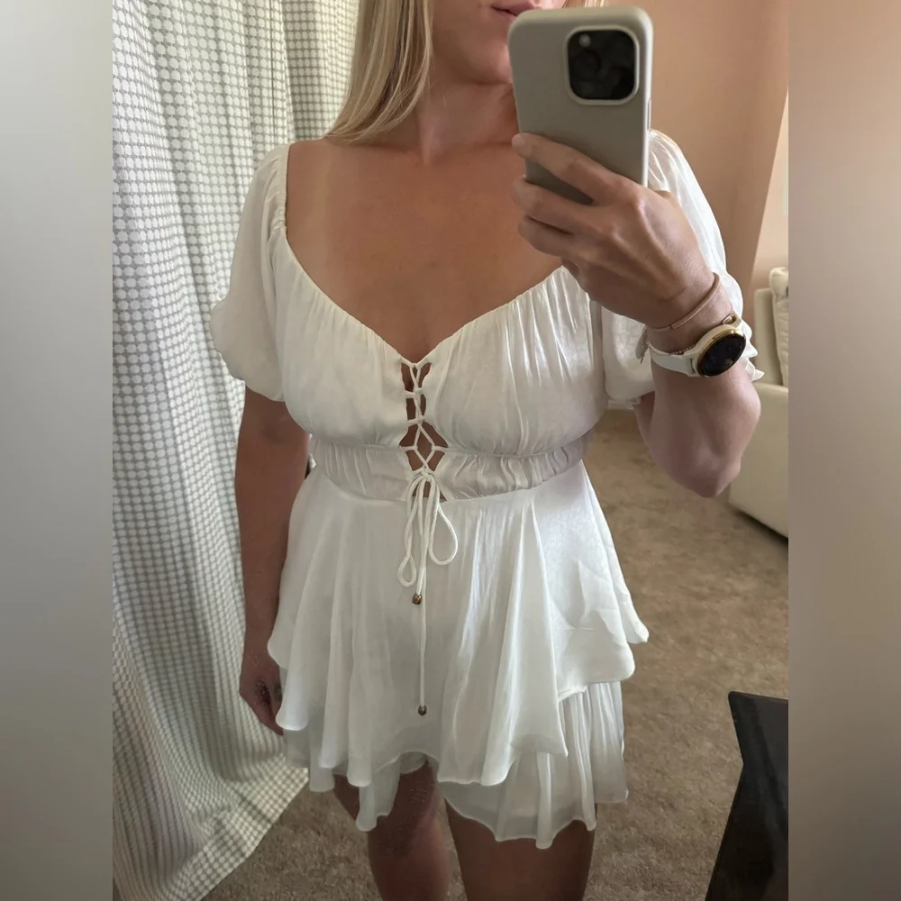 Here Comes The Sun Satin Romper - Picture 2 of 8